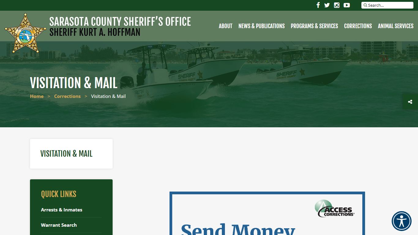 Visitation & Mail - Welcome to Sarasota County Sheriff's, FL